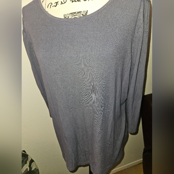 Time And Tru Womans 3/4 Sleeve Gray Shirt Size Xxxl (22) - Picture 2 of 12
